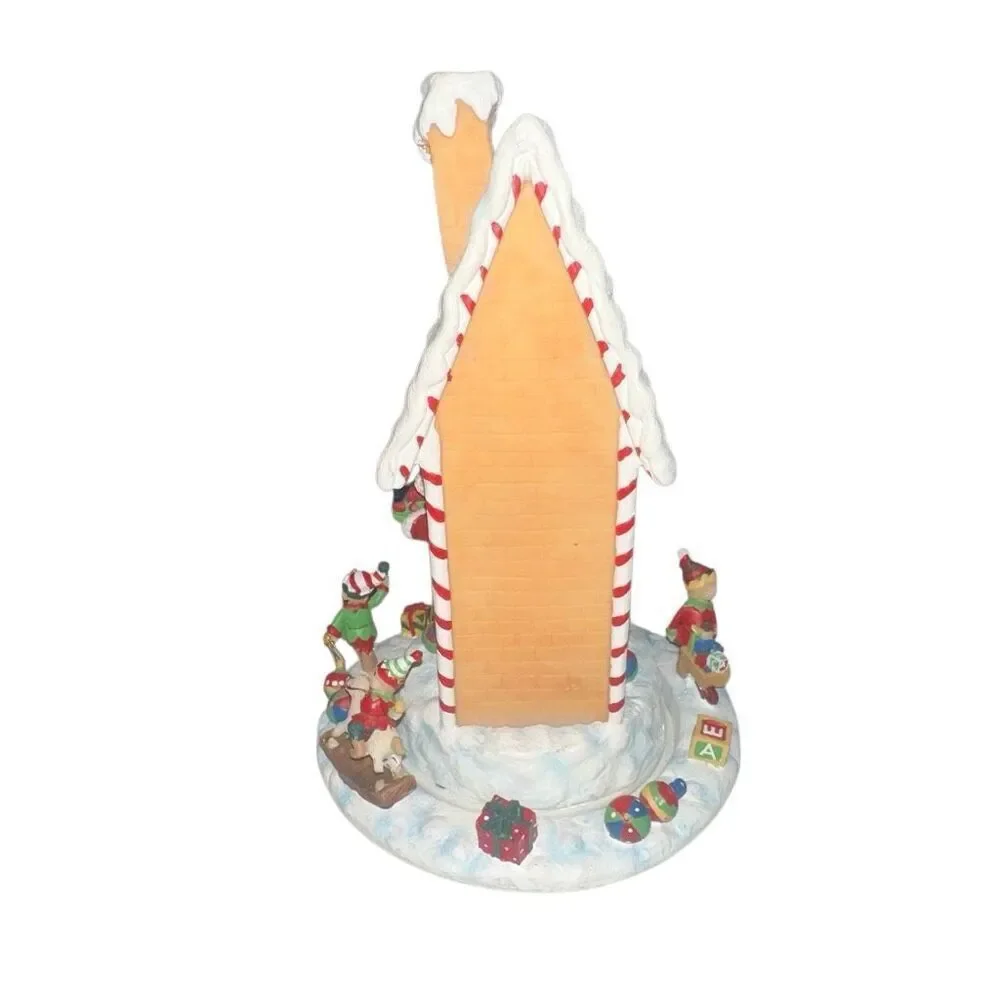 Santa’s workshop ceramic rotating musical decoration by  Home Interiors